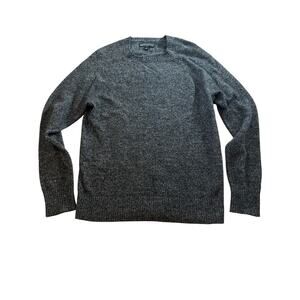 J Crew Mens Pullover Sweater Small Gray Mercantile Nylon Lambs Wool Knit